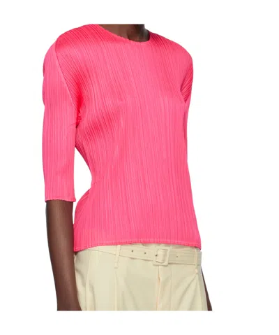 Issey Miyake Pink Monthly Colors March Top In Bright Pink