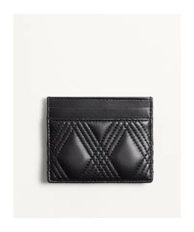 Valentino Garavani Portacarte Quiltie 67 In Nappa Nera Donna In Black