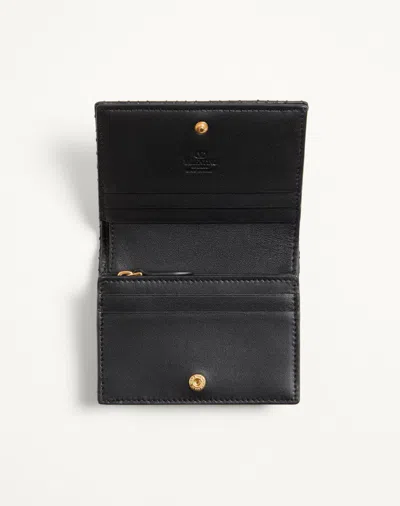 Valentino Garavani Garavani Quiltie 67 Wallet In Quilted Nappa Woman Black Uni