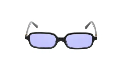 Miu Miu Mu 11zsf Acetate Rectangular Sunglasses In Black
