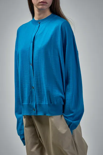 Sofie D'hoore Mito Cropped Cardigan Merinos In Blue