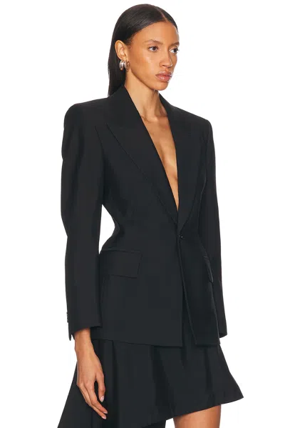 Bottega Veneta Cotton Blend Single-breast Jacket In Black
