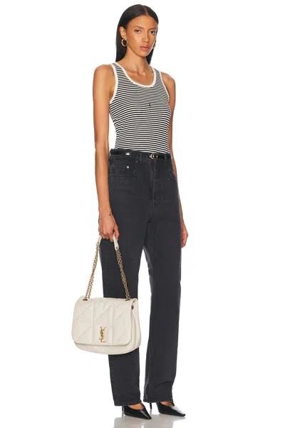 Saint Laurent Medium Jamie 4.3 Chain Bag In Crema Soft