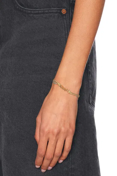 Saint Laurent Cassandre Bracelet In Dore