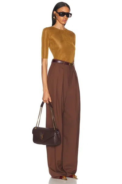 Saint Laurent Medium Calypso Chain Bag In Dark Currant