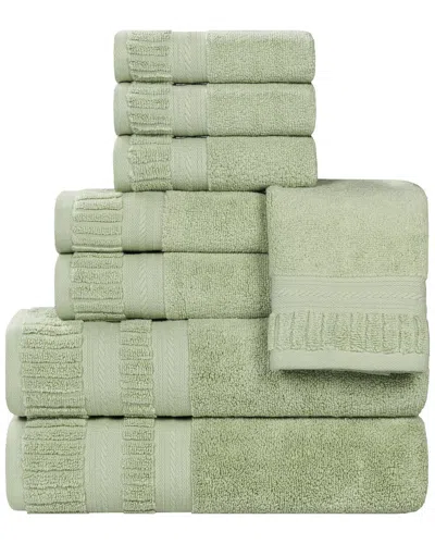Superior Venice Zero Twist Cotton Medium Weight Soft Absorbent 8pc Towel Set