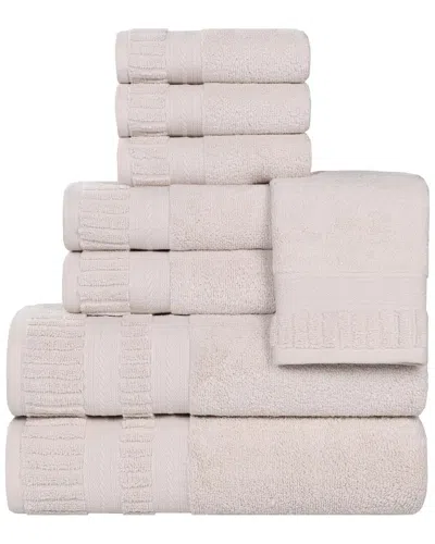 Superior Venice Zero Twist Cotton Medium Weight Soft Absorbent 8pc Towel Set