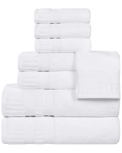 Superior Venice Zero Twist Cotton Medium Weight Soft Absorbent 8pc Towel Set