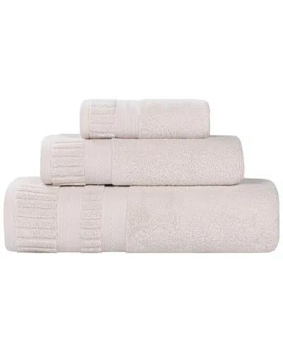 Superior Venice Zero Twist Cotton Medium Weight Soft Absorbent 3pc Towel Set