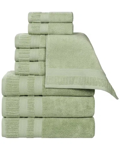 Superior Venice Zero Twist Cotton Medium Weight Soft Absorbent 9pc Towel Set
