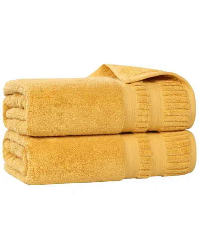 Superior Set Of 2 Venice Zero Twist Cotton Medium Weight Soft Absorbent Bath  Sheets