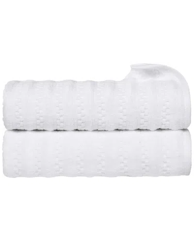 Superior Set Of 2 Zuma Zero Twist Cotton Medium Weight Soft Absorbent Bath  Towels