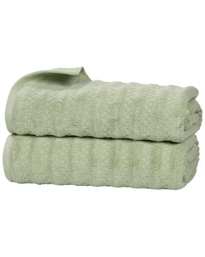 Superior Set Of 2 Zuma Zero Twist Cotton Medium Weight Soft Absorbent Bath  Sheets