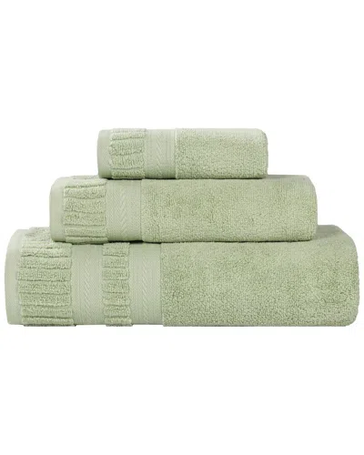 Superior Venice Zero Twist Cotton Medium Weight Soft Absorbent 3pc Towel Set