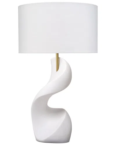 Jamie Young Cobra Ricestone Table Lamp With Linen Shade