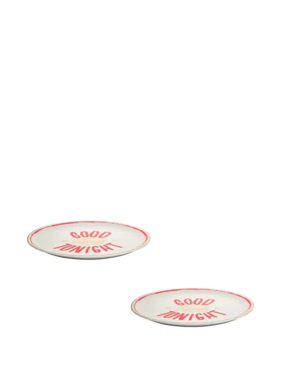 Bitossi Home Good Tonight Pizza Plates (set Of Two) In Red
