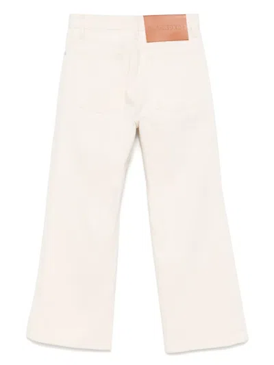 Jil Sander Logo-patch Jeans In Neutrals