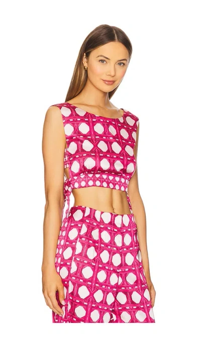 Misa X Revolve Olena Top In Fuchsia