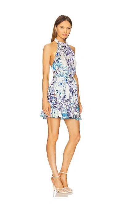 Poupette St Barth Mini Dress Cassandra In Blue Geo Fish