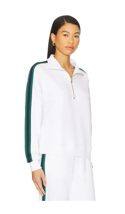 Varley Raymar Half-zip Stretch-jersey Sweatshirt In White