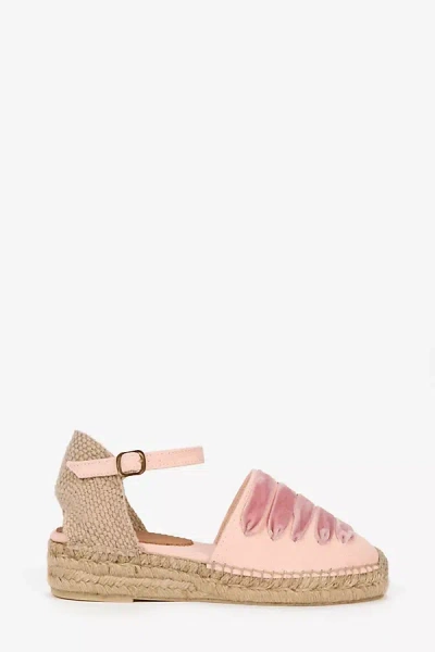 Penelope Chilvers Low Mary Jane Dali Espadrille Flats In Pink