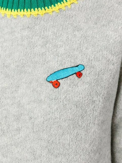 Shop Mira Mikati Skateboard Patch Jumper In Grey