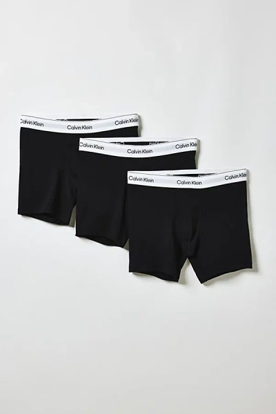 Calvin Klein Cotton Stretch Boxer Brief 3-pack In Black, Men's At Urban Outfitters In Black