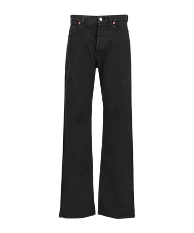 Magliano Braided Back Distressed Denim In Black