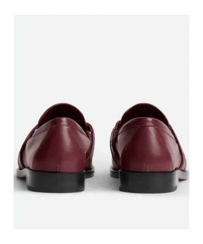 Bottega Veneta Astaire Embellished Leather Loafers In Burgundy