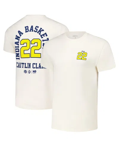 Kür8ted Men's And Women's Caitlin Clark Cream Indiana Fever Player Id Arch T-shirt