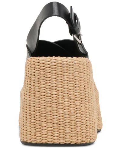 Dolce Vita Skylar Slingback Platform Wedge Sandal In Black