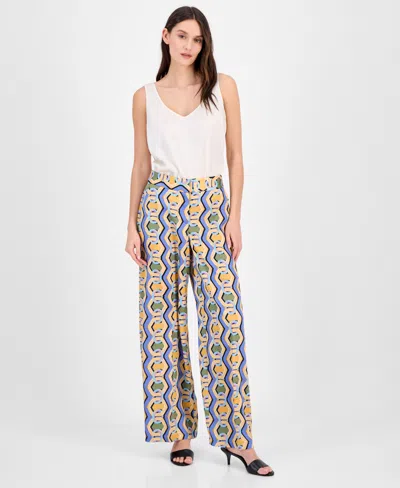 Tahari Asl Women's Printed Wide-leg Pants In Multi