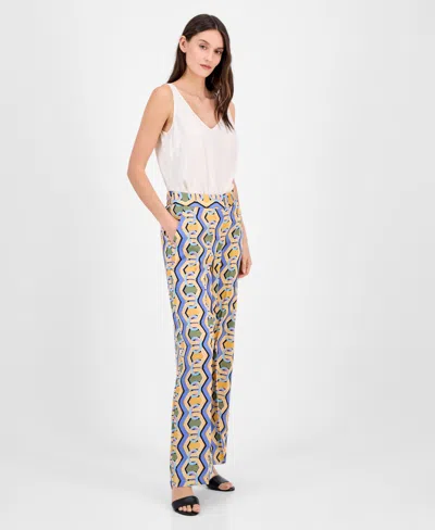 Tahari Asl Women's Printed Wide-leg Pants In Multi