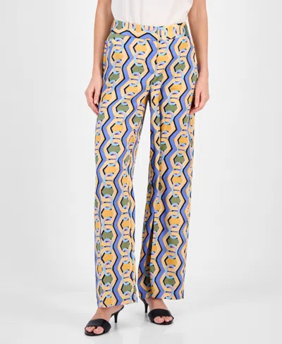 Tahari Asl Women's Printed Wide-leg Pants In Multi