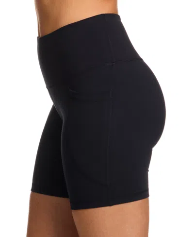 Reebok Women's Lux High-rise Stretch Pull-on Bike Shorts In Black