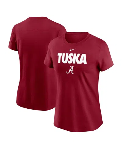 Nike Women's Crimson Alabama Crimson Tide Local Ultimate Chant T-shirt In Red