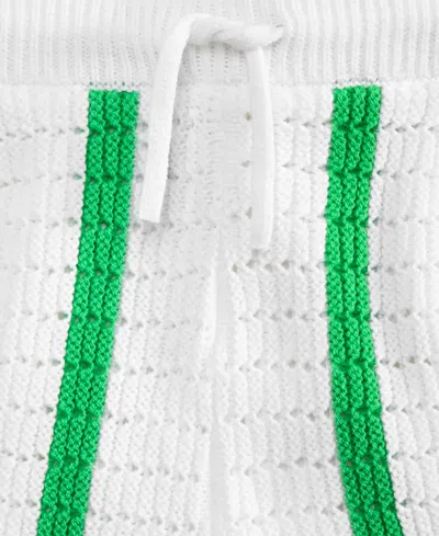Epic Threads Little & Big Girls Striped Crochet Knit Shorts, Exclusively At Macy's In Bright White