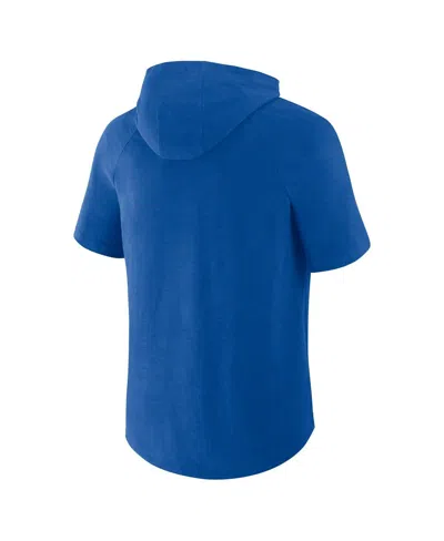 Fanatics Men's Royal Chicago Cubs Clubhouse Optimal Play Raglan Short Sleeve Pullover Hoodie In Royal