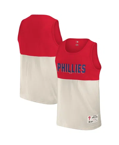 Fanatics Men's Red Philadelphia Phillies Color Block Tank Top In Red