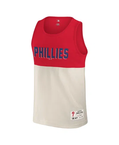 Fanatics Men's Red Philadelphia Phillies Color Block Tank Top In Red