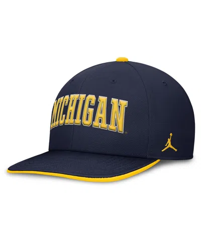 Jordan Men's Navy Michigan Wolverines Athletics Pro Adjustable Hat In Navy