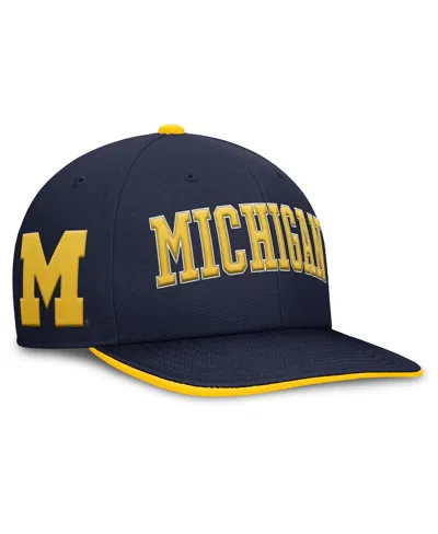 Jordan Men's Navy Michigan Wolverines Athletics Pro Adjustable Hat In Navy