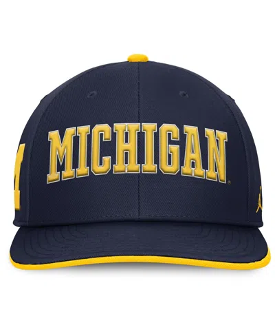 Jordan Men's Navy Michigan Wolverines Athletics Pro Adjustable Hat In Navy