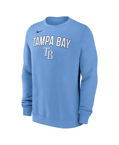 Nike Men's Light Blue Tampa Bay Rays Pullover Sweatshirt In Blue