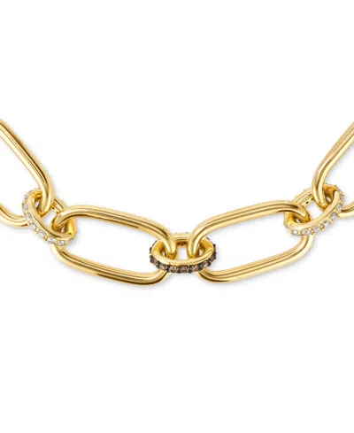 Le Vian Chocolate Diamond (1/3 Ct. T.w.) & Nude Diamond (1/4 Ct. T.w.) Link Bracelet In 14k Yellow Gold In Yellow Gold
