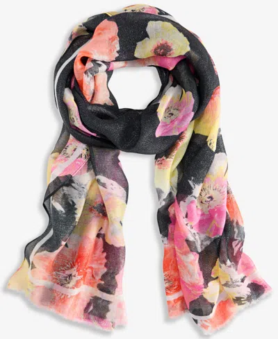 Inc International Concepts Deima Blooms Printed Wrap, Exclusively At Macy's In Black Multi