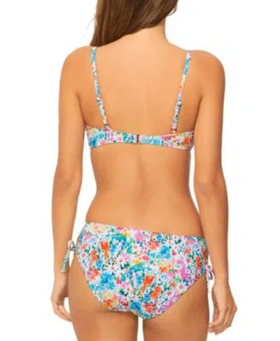 Raisins Juniors' Point Break Floral-print Bikini Top In Multi