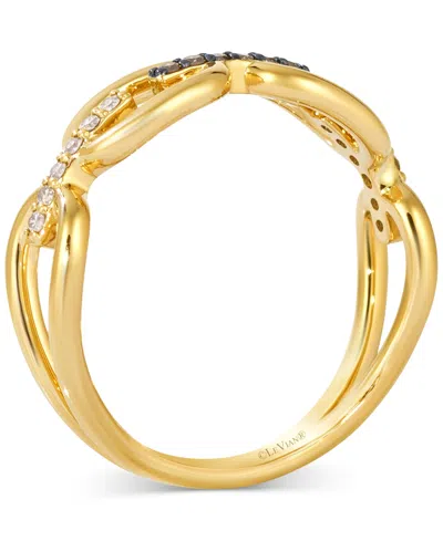 Le Vian Chocolate Diamond (1/20 Ct. T.w.) & Nude Diamond (1/10 Ct. T.w.) Statement Ring In 14k Yellow Gold In Yellow Gold