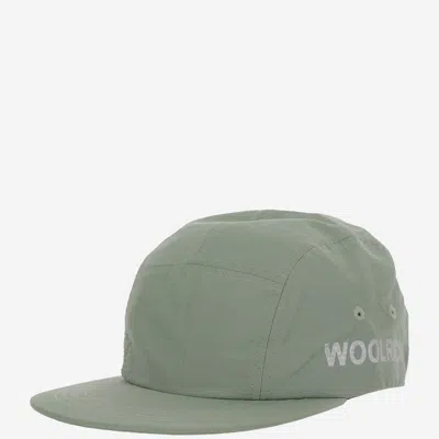 Woolrich Cotton Blend Baseball Cap In Green
