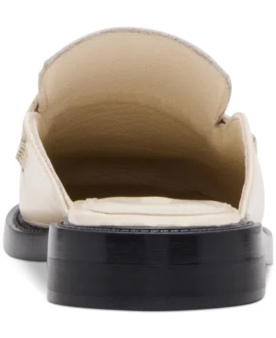 Steve Madden Women's Mulberry Tailored Slip-on Mules In Bone Leather